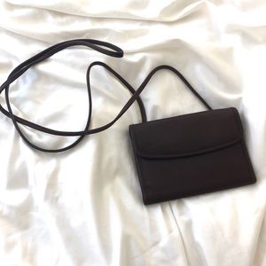 Coach Leather Crossbody Wallet w/ Strap